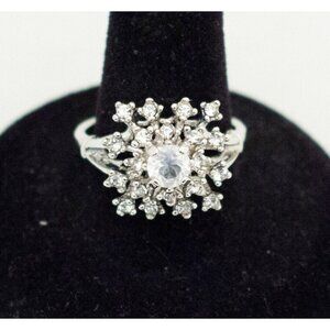 Size 8 3/4, Edwardian Style Ring, Statement Ring, Silver Ring, Edwardian Ring